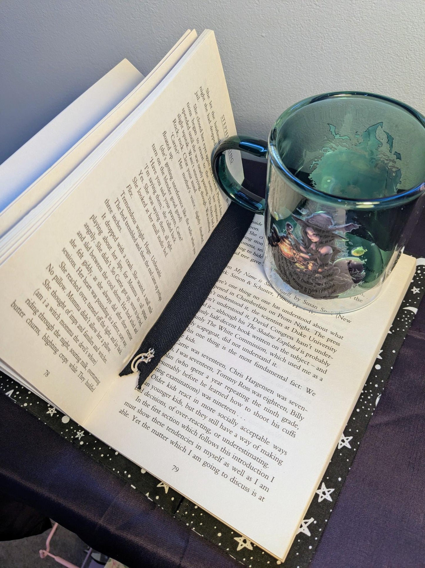 Book cover - Moon and stars