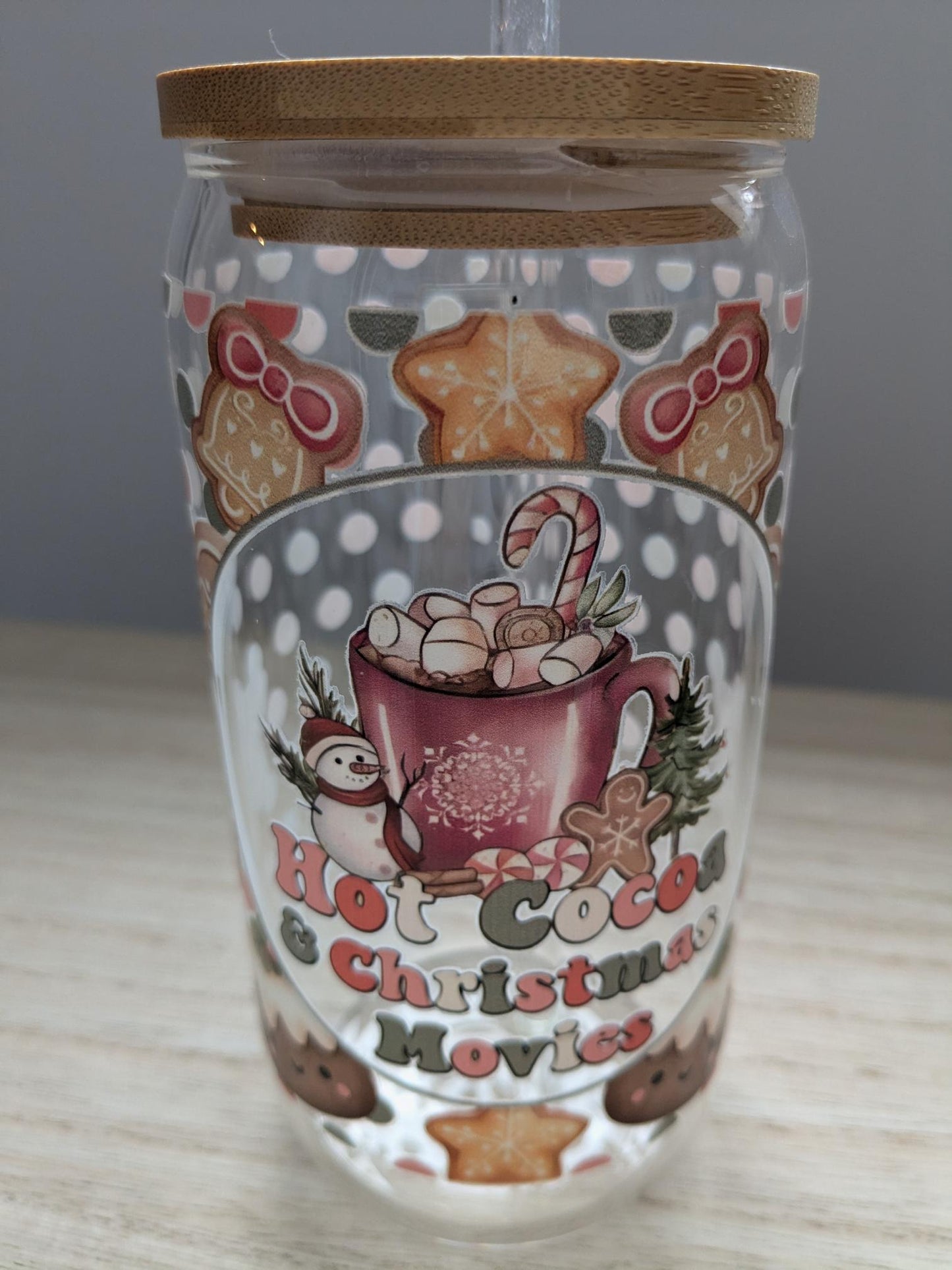 Christmas glass tumblers