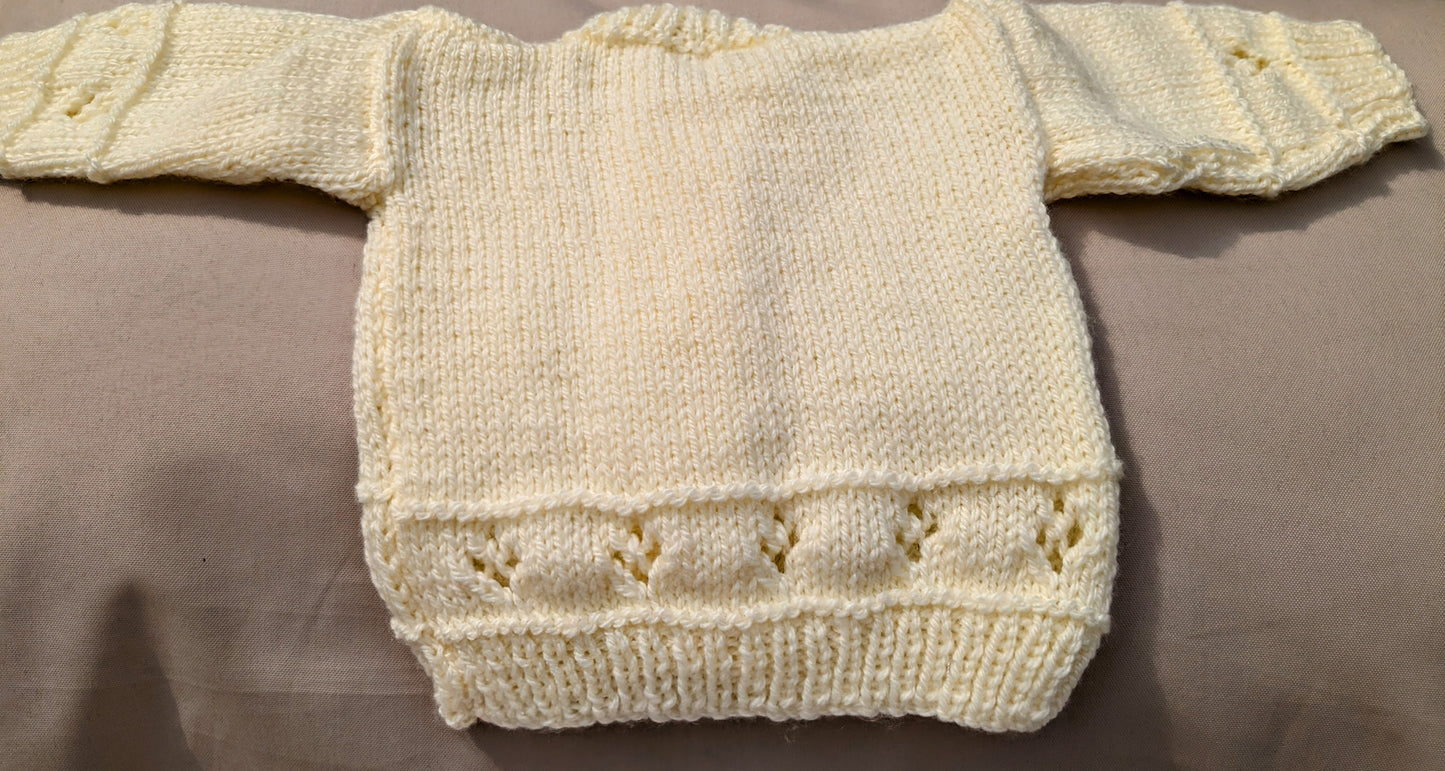 Knitted Baby Cardigan & Headband Set 0-3 Months